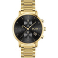 Hugo Boss Men’s Gold-Tone Chronograph Watch with Black Dial – HB1513781