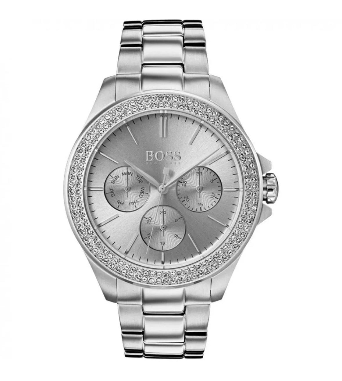 BOSS Hugo Boss HB1502442 Silver Bracelet Crystal Bezel Watch