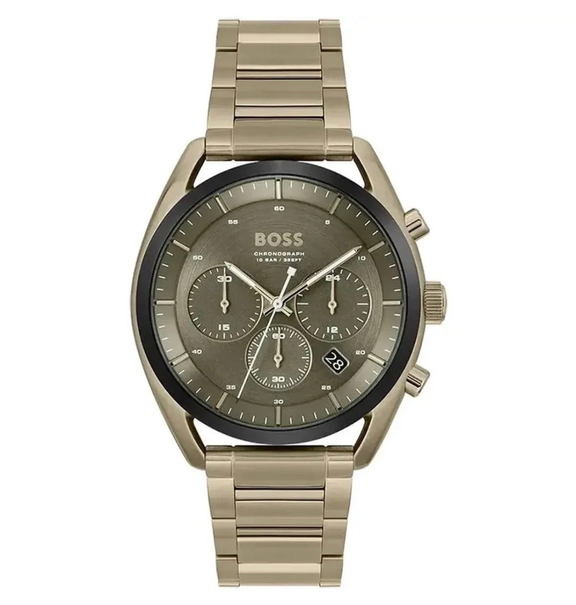 HUGO BOSS Chronograph Men's Watch – Gold-Tone Bracelet & Grey Dial | HB1514094