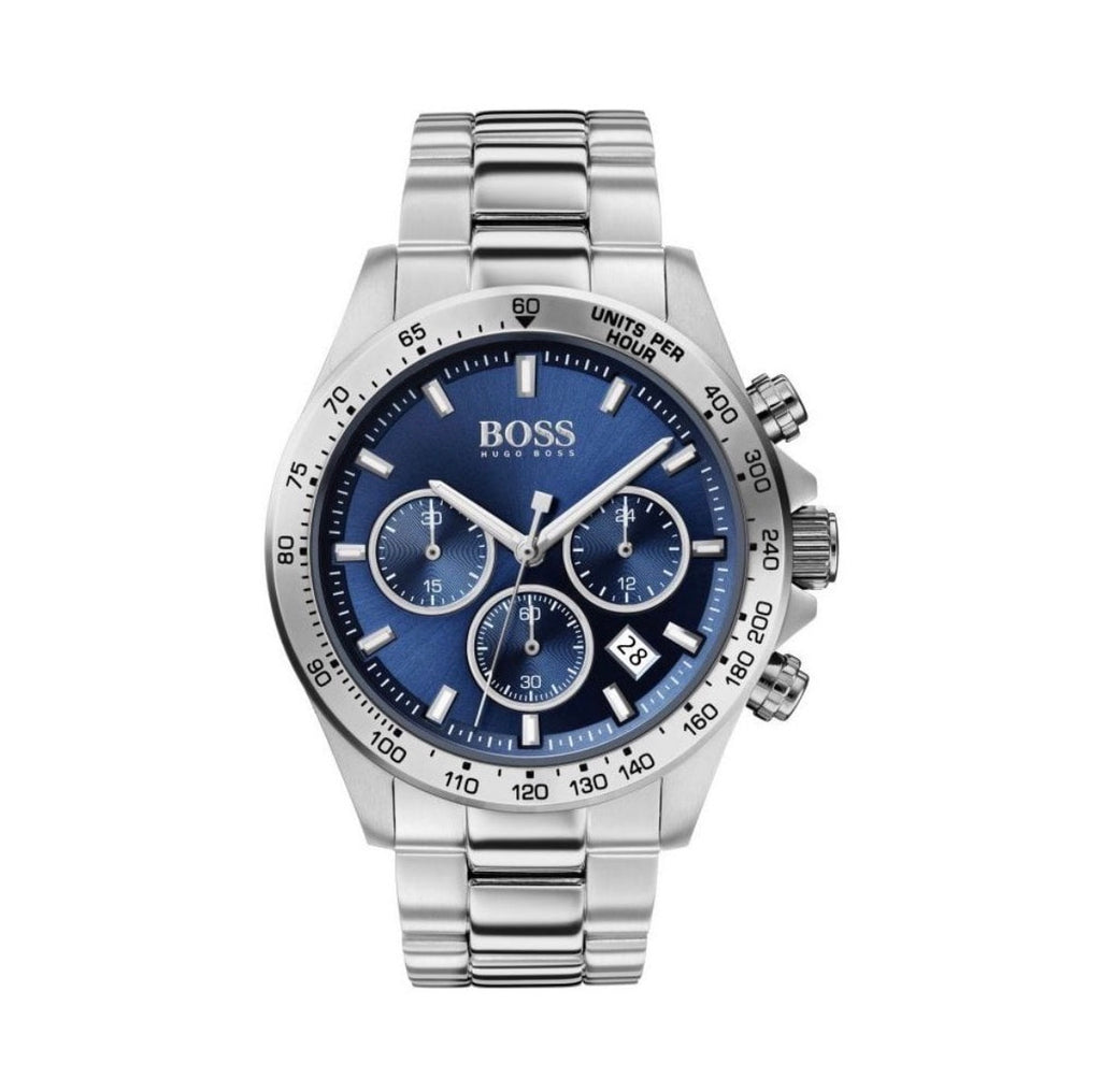 HUGO BOSS HB1513755 Hero Sport Lux Silver Stainless Chronograph Men's Watch 45mm