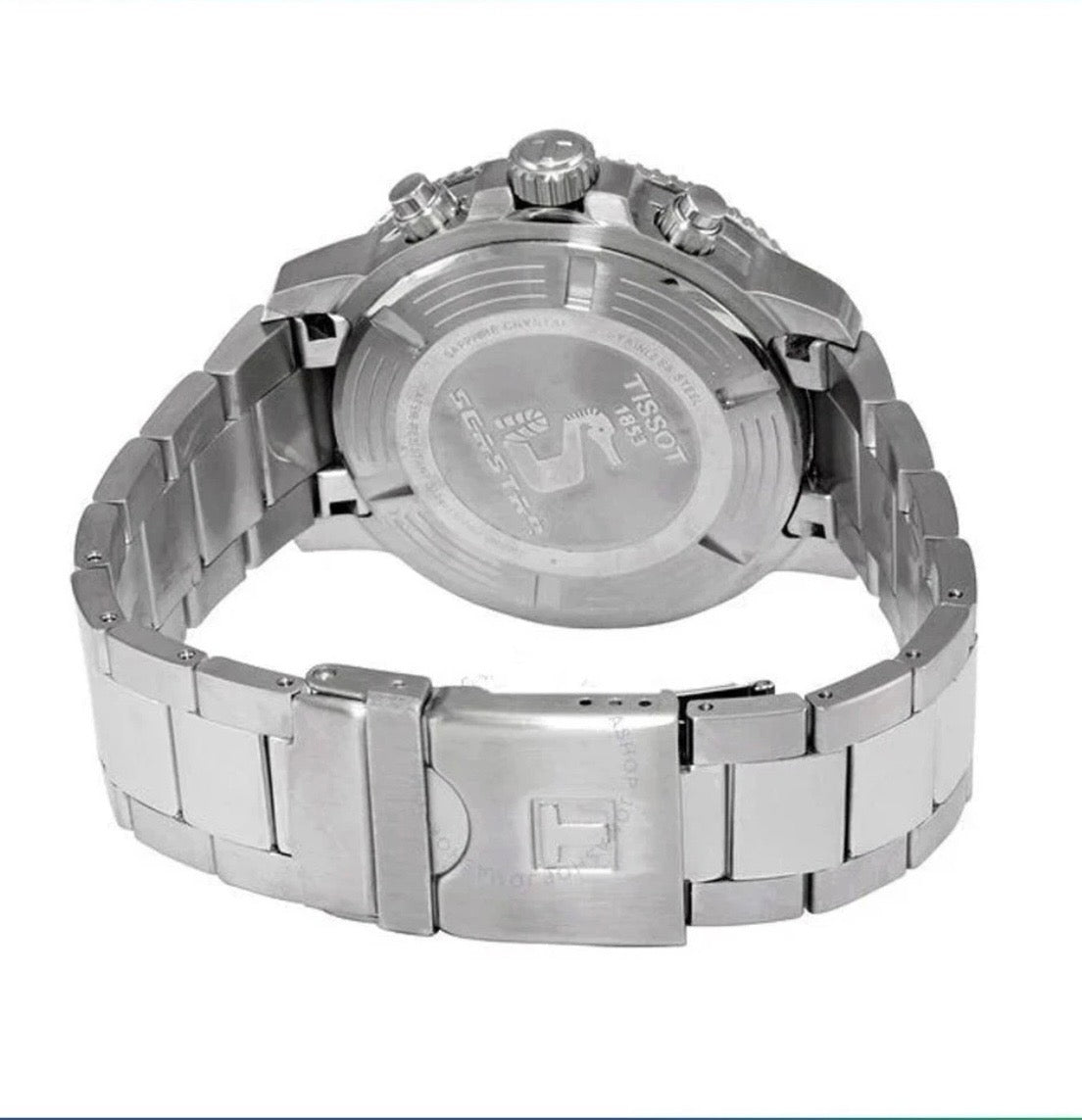 New TISSOT Seastar 1000 T120.417.11.051.01 Two Tone Black Dial Chrono Mens Watch