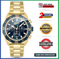 HUGO BOSS HB1513973 Energy Chrono Gold Stainless Steel Blue Dial Mens Watch 44mm