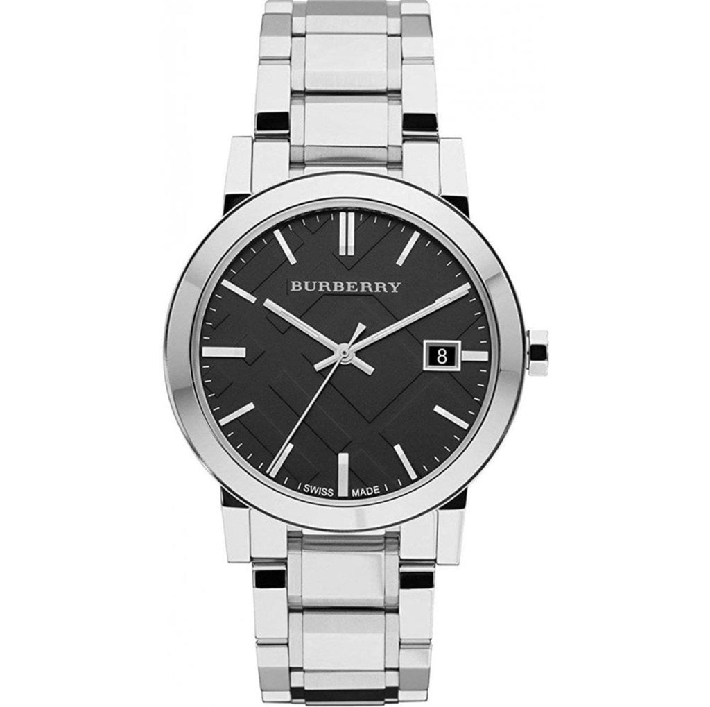 BURBERRY BU9901 The City Black Dial Silver Stainless Steel Strap Mens Watch 42mm