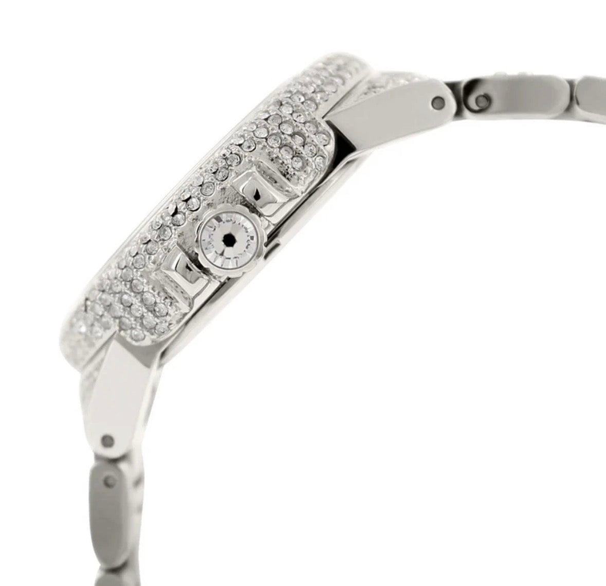New MICHAEL KORS MK5869 Camille Silver Strap & Dial Crystal Womens Watch 43mm