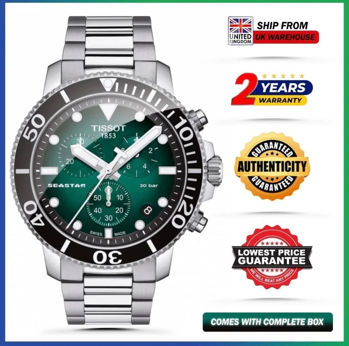 TISSOT T-Sport Seastar 1000 T120.417.11.091.01 Chronograph Diver's Men's Watch