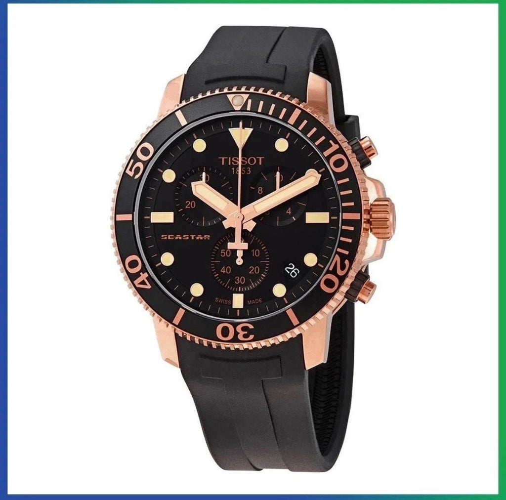 ISSOT T-Sport Seastar 1000 T120.417.37.051.00 Chronograph Black Dial Mens Watch