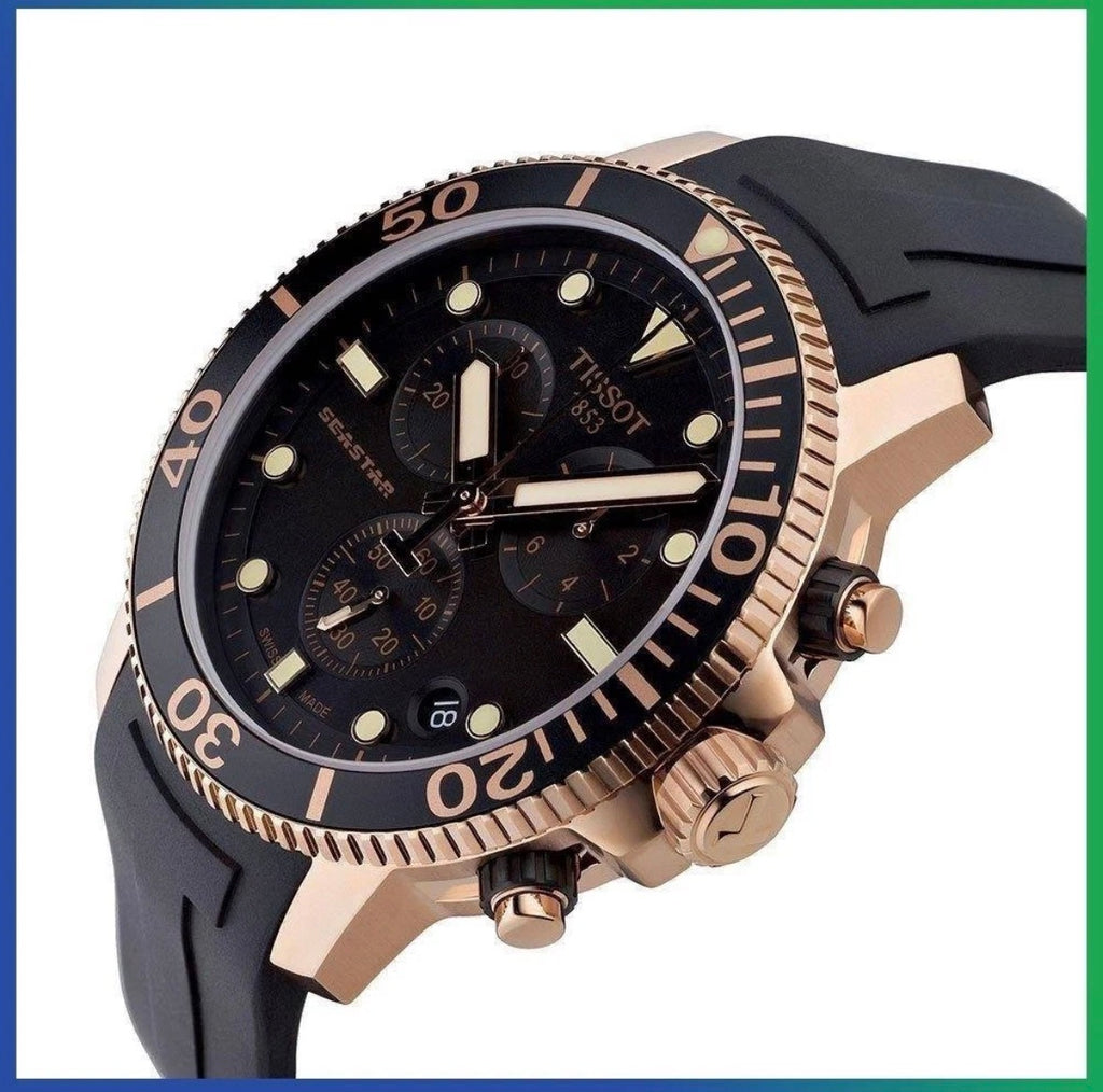 ISSOT T-Sport Seastar 1000 T120.417.37.051.00 Chronograph Black Dial Mens Watch
