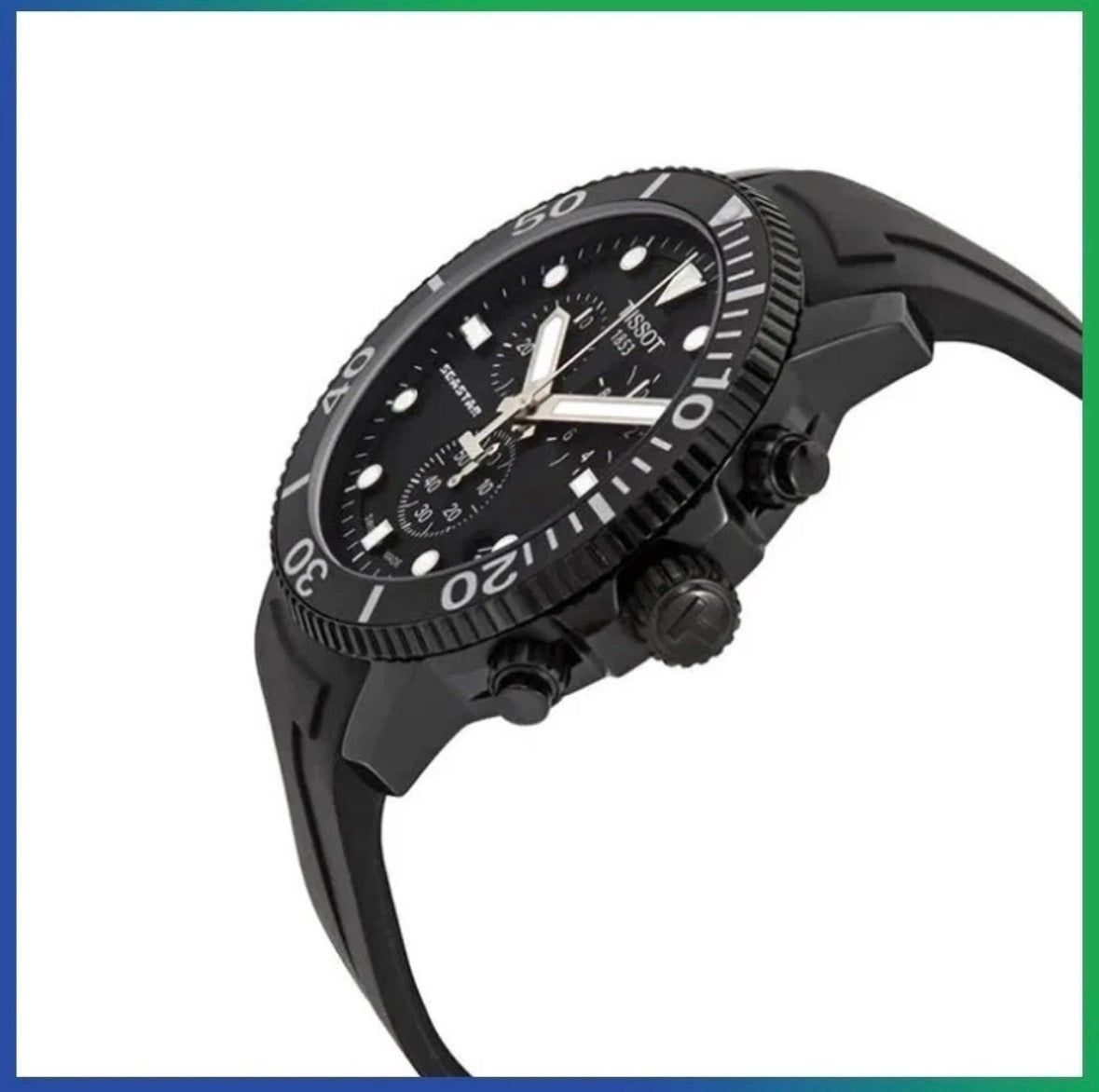 TISSOT Seastar 1000 T120.417.37.051.02 Chrono Black Rubber Strap 46mm Mens Watch