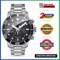 TISSOT Seastar 1000 T120.417.11.051.00 Silver Strap Black Dial Chrono Mens Watch