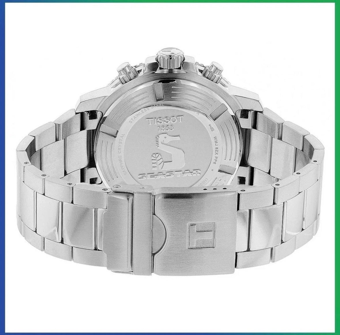 TISSOT Seastar 1000 T120.417.11.051.00 Silver Strap Black Dial Chrono Mens Watch
