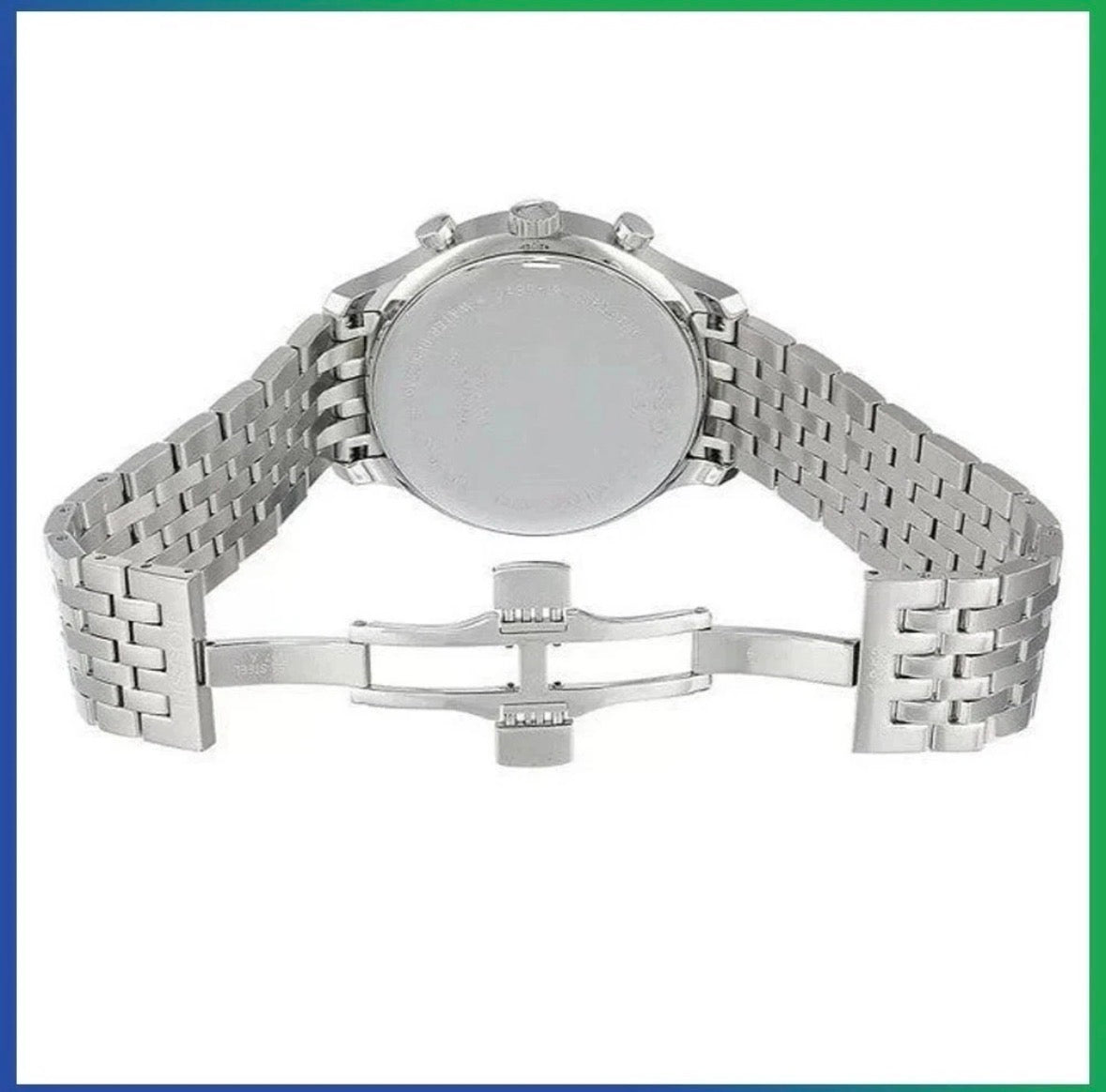 TISSOT T-Classic T063.617.11.037.00 Chronograph Silver Steel Strap Men's Watch