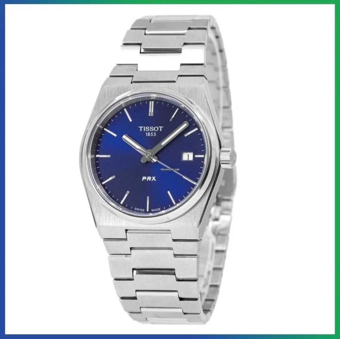 TISSOT PRX T137.210.11.041.00 Blue Dial Silver Steel Strap Unisex Ladies Watch
