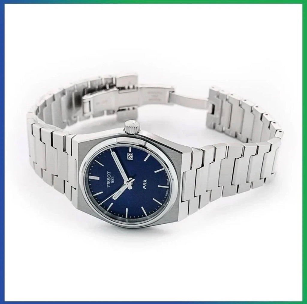 TISSOT PRX T137.210.11.041.00 Blue Dial Silver Steel Strap Unisex Ladies Watch