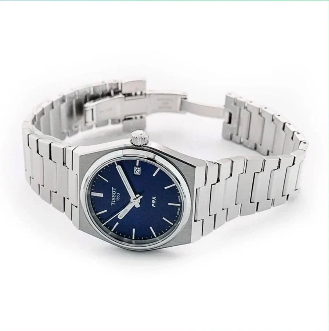 TISSOT PRX T137.210.11.041.00 Blue Dial Silver Steel Strap Unisex Ladies Watch