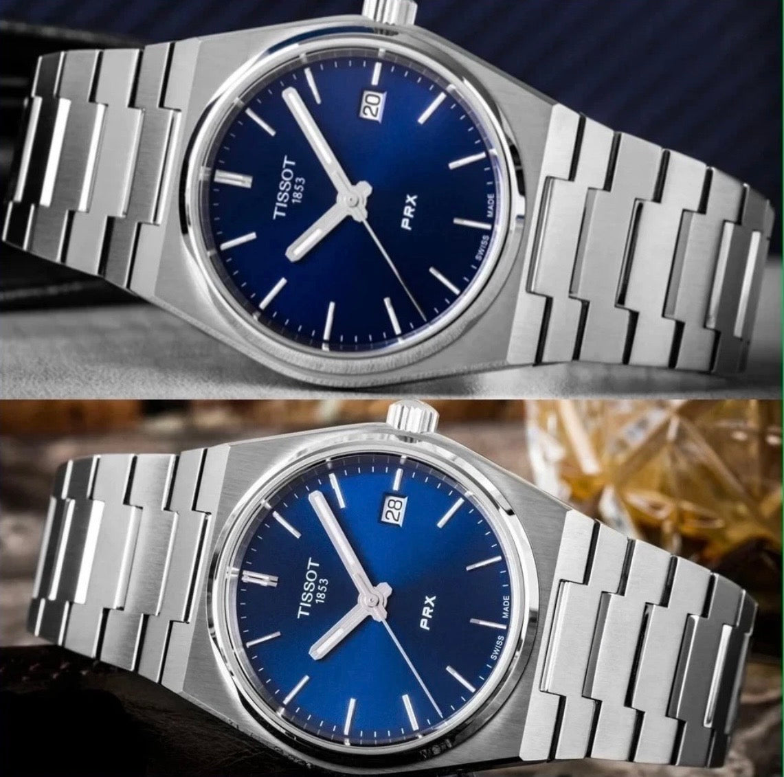 TISSOT PRX T137.210.11.041.00 Blue Dial Silver Steel Strap Unisex Ladies Watch