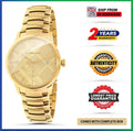 New BURBERRY The Classic BU10006 Yellow Gold Steel Strap Chrono Mens Watch 40mm