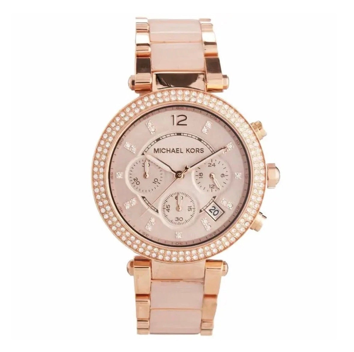 MICHAEL KORS MK5896 Parker Rose Gold Stainless Chrono Ladies Womens Watch 39mm