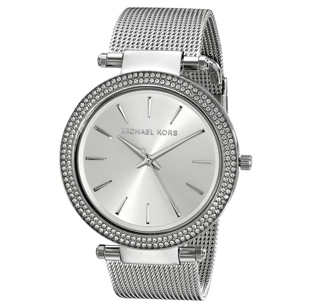 MICHAEL KORS MK3367 Darci Silver Stainless Steel Strap Dial Womens Watch 39mm