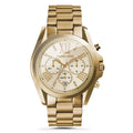 MICHAEL KORS MK5605 Bradshaw Gold Strap Dial Chronograph Womens Watch 43mm