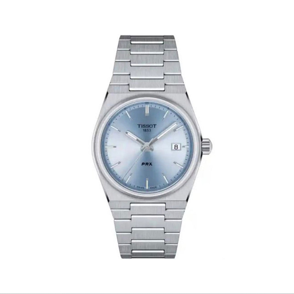 Tissot PRX 35mm Unisex Watch T137.210.11.351.00 Pale Blue Dial Steel Bracelet