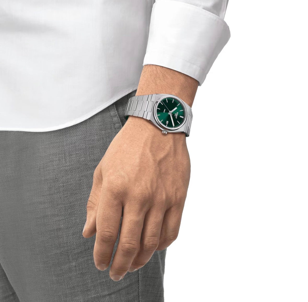 Tissot PRX 40mm Quartz Green Dial Mens Watch T137.410.11.091.00