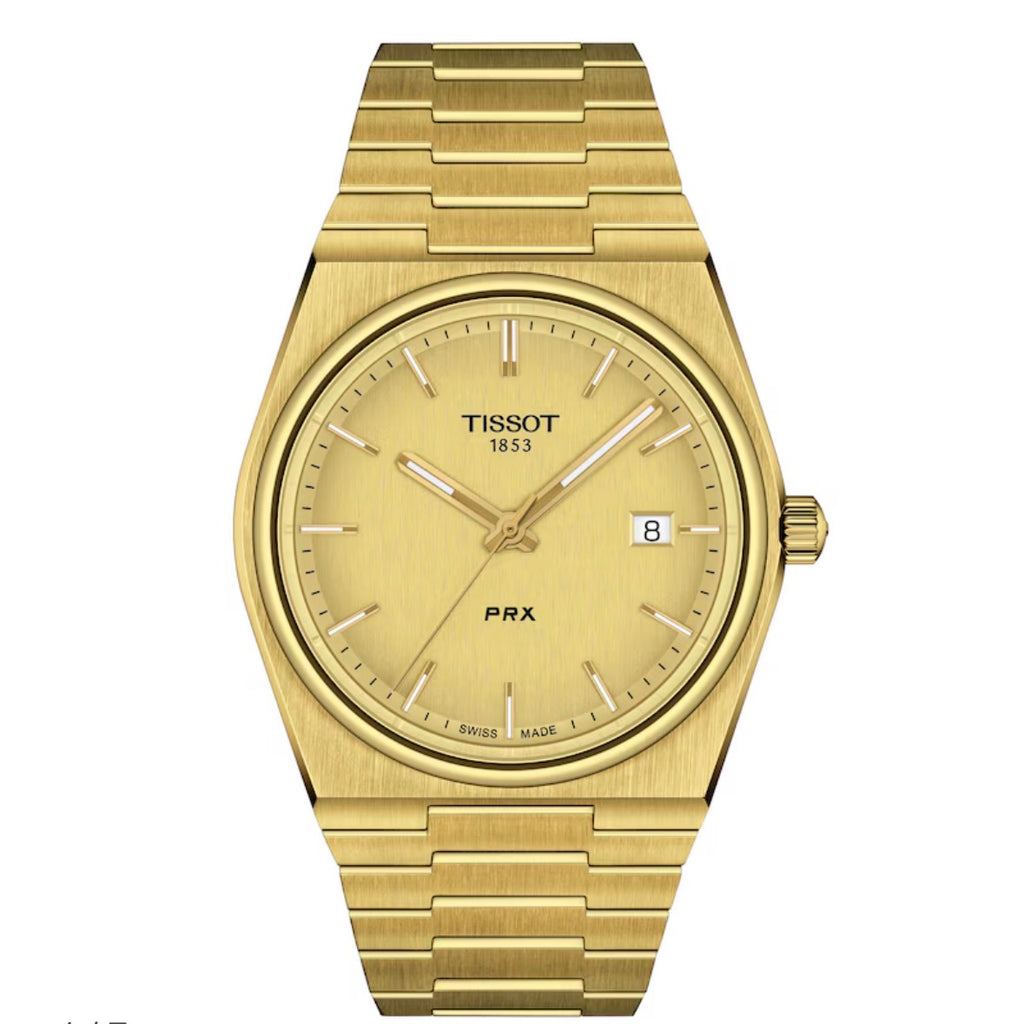 Tissot PRX 40mm T137.410.33.021.00 Men's Gold Tone Watch