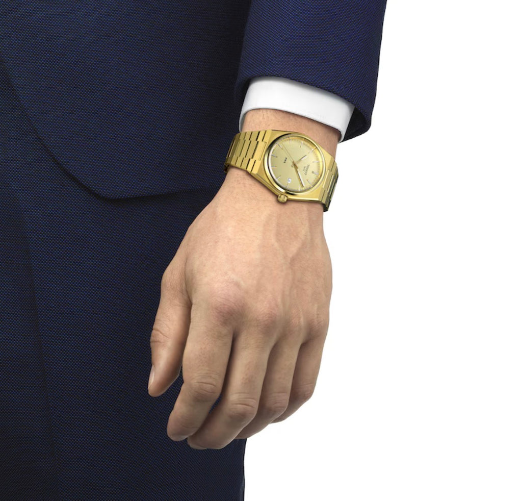 Tissot PRX 40mm T137.410.33.021.00 Men's Gold Tone Watch