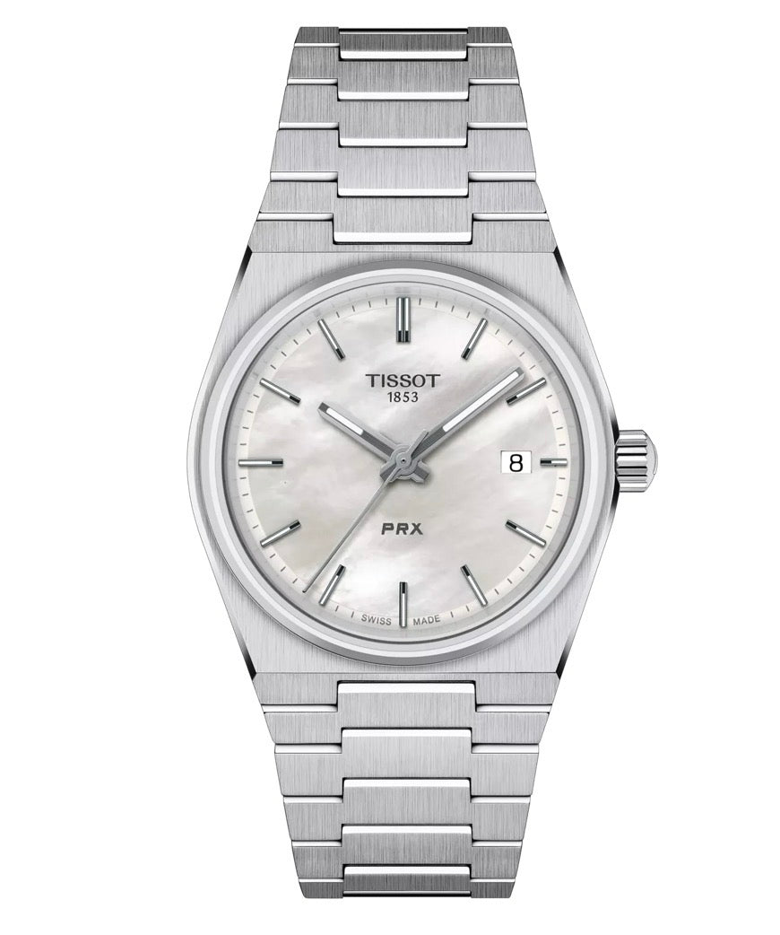 Tissot Unisex 35mm Mother Of Pearl Dial PRX Watch T137.210.11.111.00