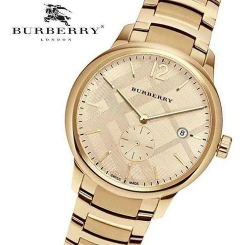 BURBERRY The Classic BU10006 Yellow Gold Steel Strap Chrono Mens Watch 40mm - TIMEWORTH UKBurberry