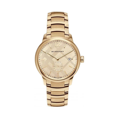 BURBERRY The Classic BU10006 Yellow Gold Steel Strap Chrono Mens Watch 40mm - TIMEWORTH UKBurberry
