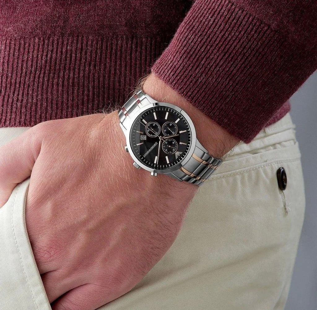 Emporio Armani AR11165 Chronograph Two-Tone Men's Watch - TIMEWORTH UKemporio armani