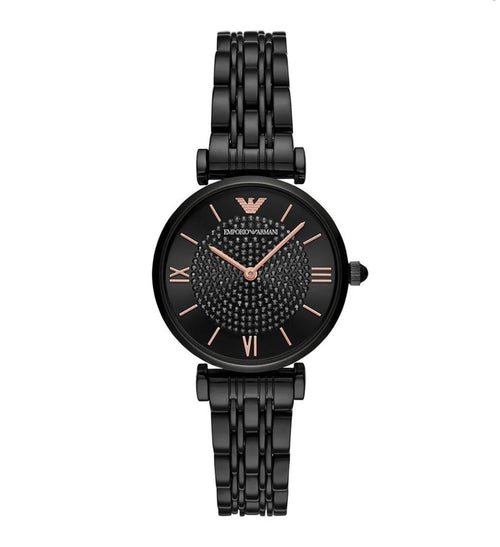 Emporio Armani AR11245 T-Bar Black Ladies Watch - TIMEWORTH UKemporio armani