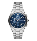 Emporio Armani AR1158 Men’s Chronograph Watch – Blue Dial & Silver Stainless Steel Bracelet - TIMEWORTH UKTIMEWORTH UK