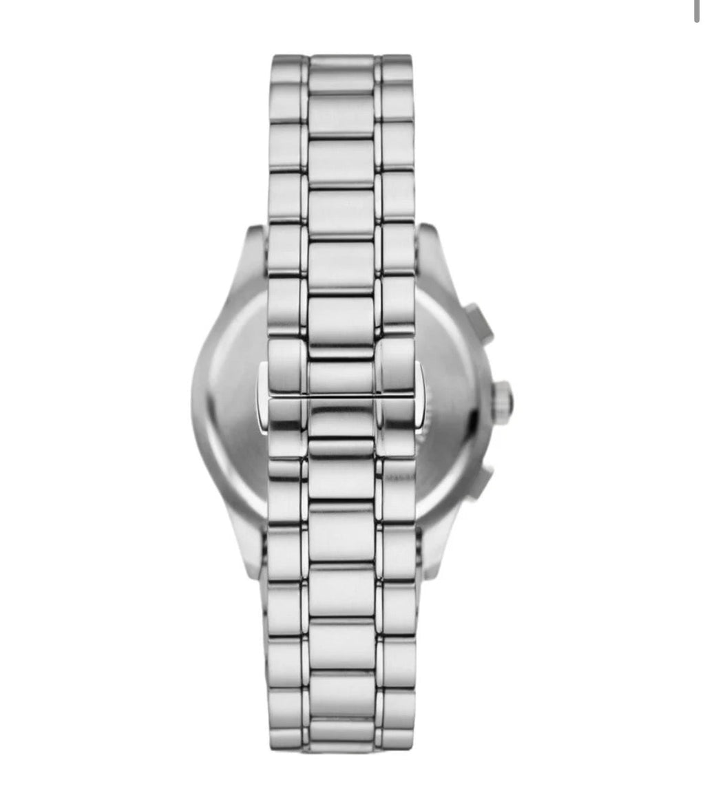 Emporio Armani AR1158 Men’s Chronograph Watch – Blue Dial & Silver Stainless Steel Bracelet - TIMEWORTH UKTIMEWORTH UK