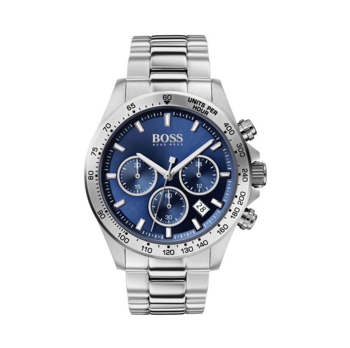 HUGO BOSS HB1513755 Hero Sport Lux Silver Stainless Chronograph Men's Watch 45mm - TIMEWORTH UKhugo boss