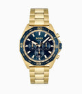 HUGO BOSS HB1513973 Energy Chrono Gold Stainless Steel Blue Dial Mens Watch 44mm - TIMEWORTH UKhugo boss