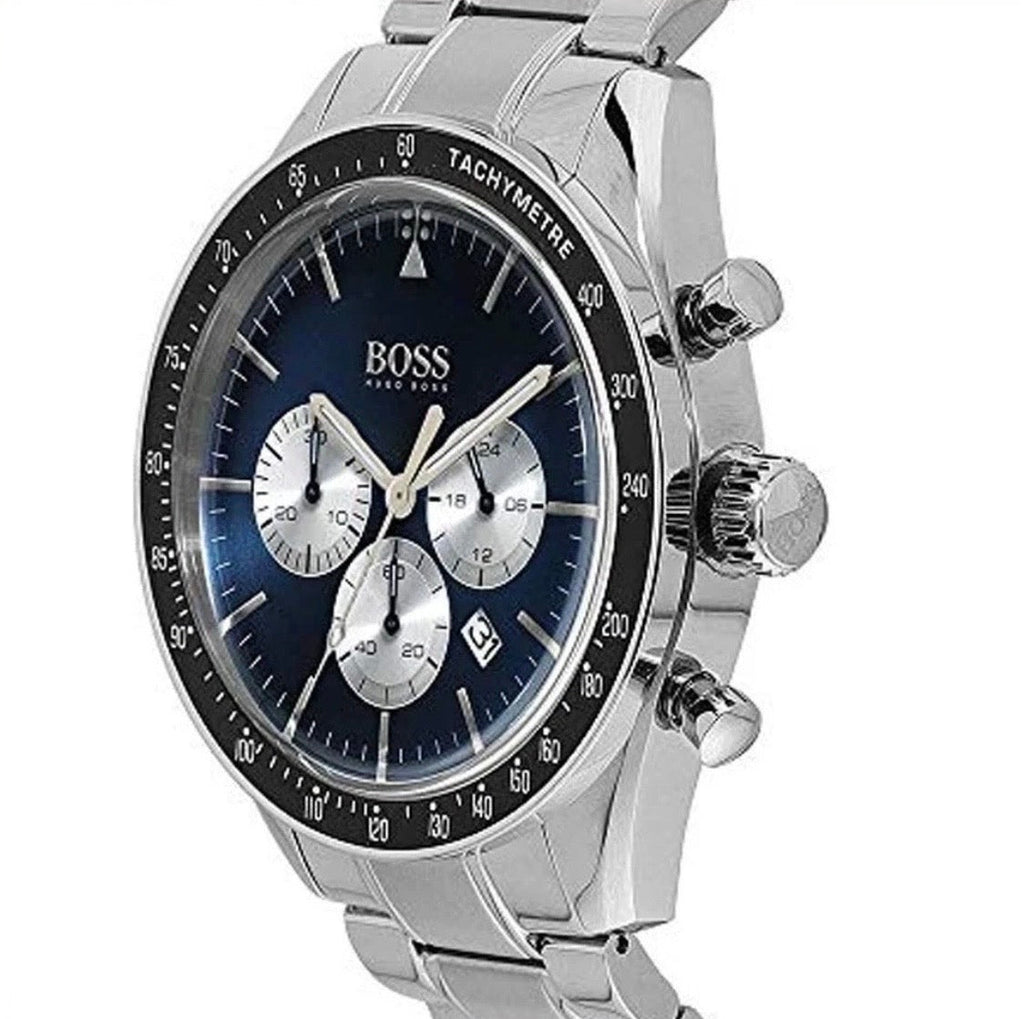 HUGO BOSS Trophy HB1513630 Blue Dial Silver Steel Strap Chrono Men's Watch 44mm Virtual Concept (56225) Business - TIMEWORTH UKhugo boss