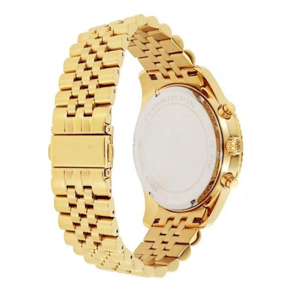 MICHAEL KORS Lexington MK8494 Crystal Gold Mens Fashion Wrist Watch 45mm - TIMEWORTH UKMicheal Kors