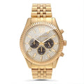 MICHAEL KORS Lexington MK8494 Crystal Gold Mens Fashion Wrist Watch 45mm - TIMEWORTH UKMicheal Kors