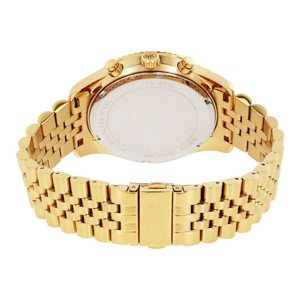 MICHAEL KORS Lexington MK8494 Crystal Gold Mens Fashion Wrist Watch 45mm - TIMEWORTH UKMicheal Kors