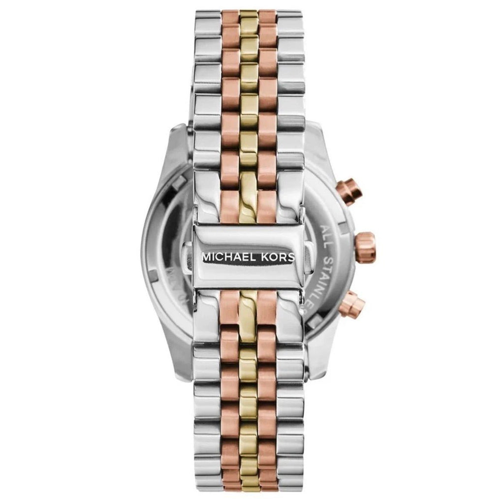 MICHAEL KORS MK5735 Lexington Tricolor Rose Gold Silver Gold Womens Watch 38mm - TIMEWORTH UKMicheal Kors
