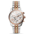 MICHAEL KORS MK5735 Lexington Tricolor Rose Gold Silver Gold Womens Watch 38mm - TIMEWORTH UKMicheal Kors