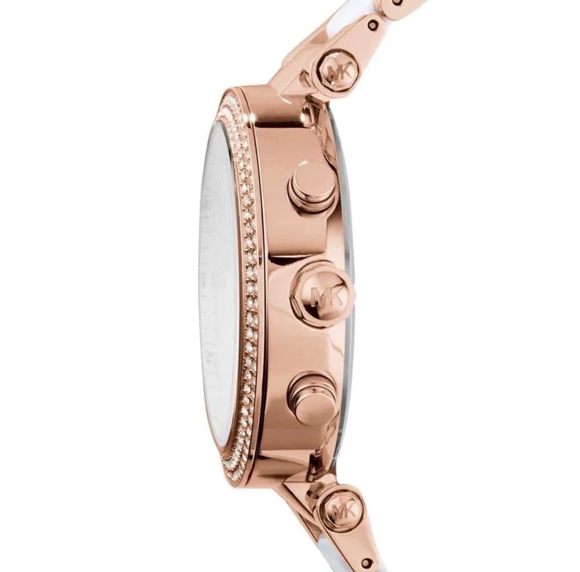 MICHAEL KORS MK5774 Parker Chronograph Rose Gold TwoTone Strap Womens Watch 39mm - TIMEWORTH UKMicheal Kors