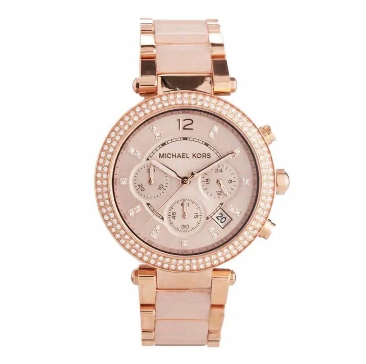 MICHAEL KORS MK5896 Parker Rose Gold Stainless Chrono Ladies Womens Watch 39mm - TIMEWORTH UKMicheal Kors