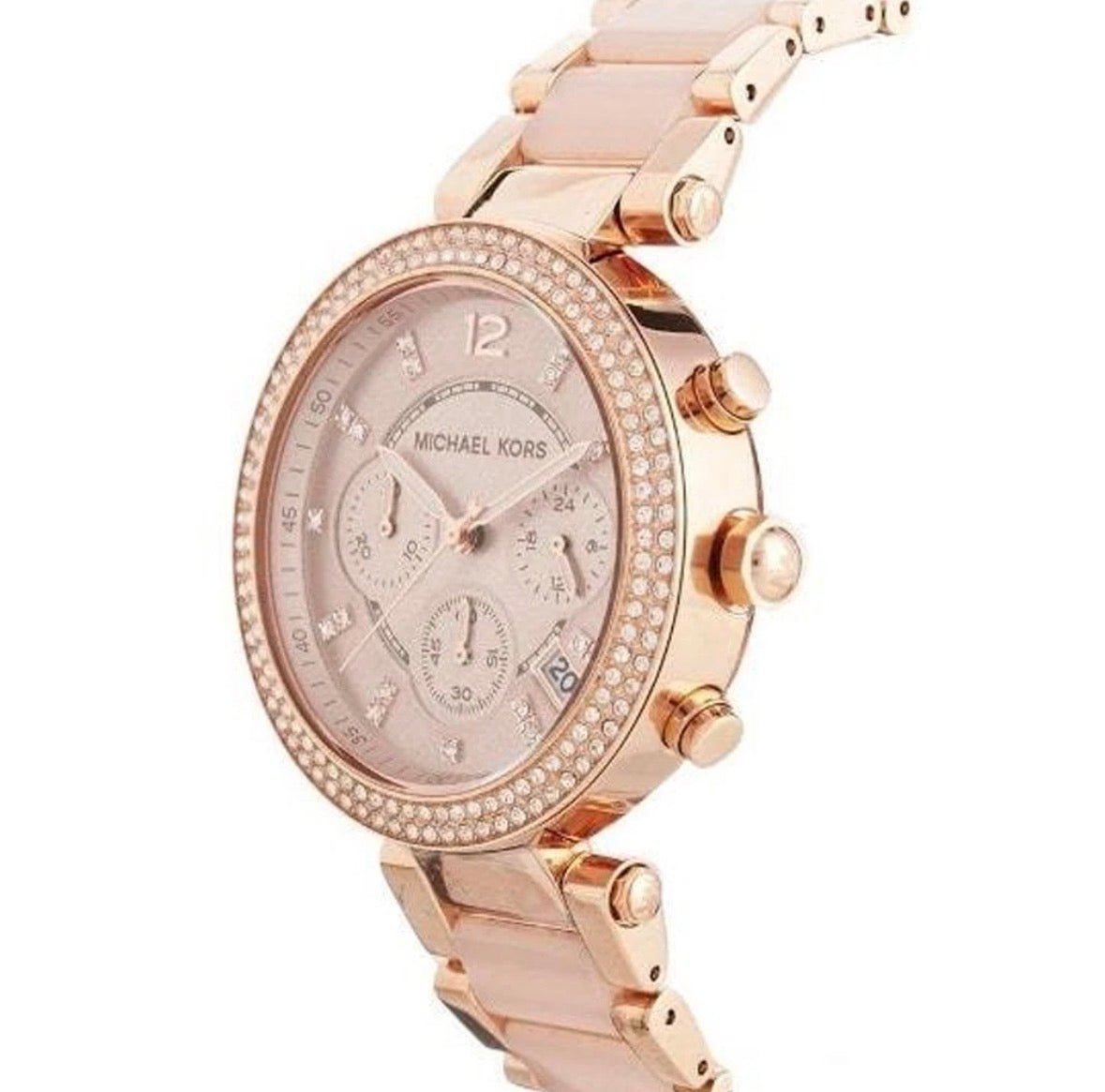 MICHAEL KORS MK5896 Parker Rose Gold Stainless Chrono Ladies Womens Watch 39mm - TIMEWORTH UKMicheal Kors