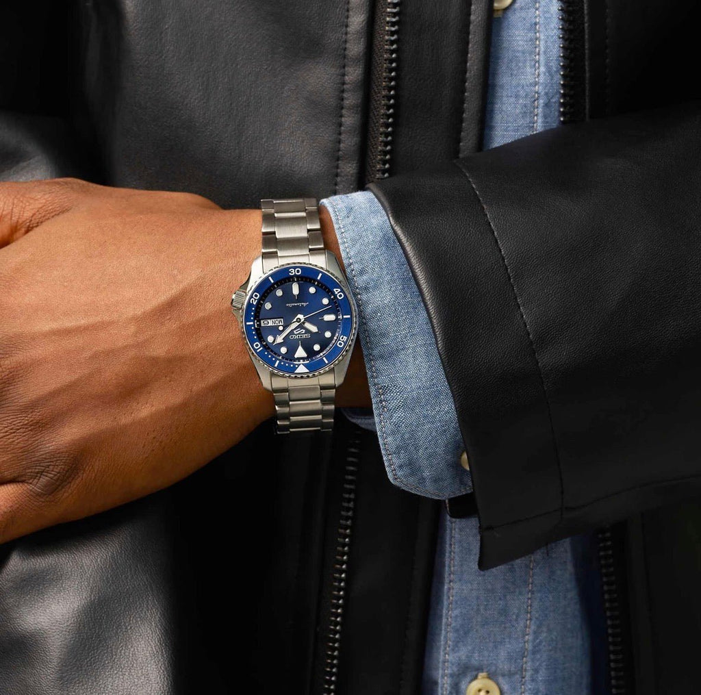 Seiko 5 Sports SKX New Colour Collection Street Denim Watch SRPL77K1 - TIMEWORTH UKSeiko