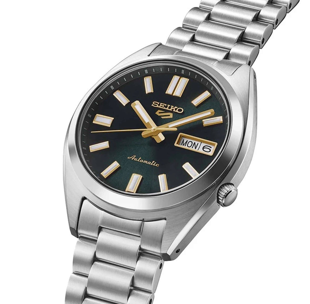 Seiko 5 Sports SNXS Vintage Gold Collection Green Tie Watch SRPL57K1 - TIMEWORTH UKSeiko