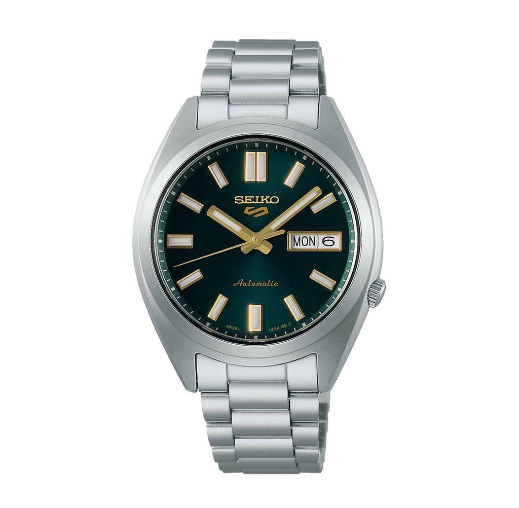 Seiko 5 Sports SNXS Vintage Gold Collection Green Tie Watch SRPL57K1 - TIMEWORTH UKSeiko