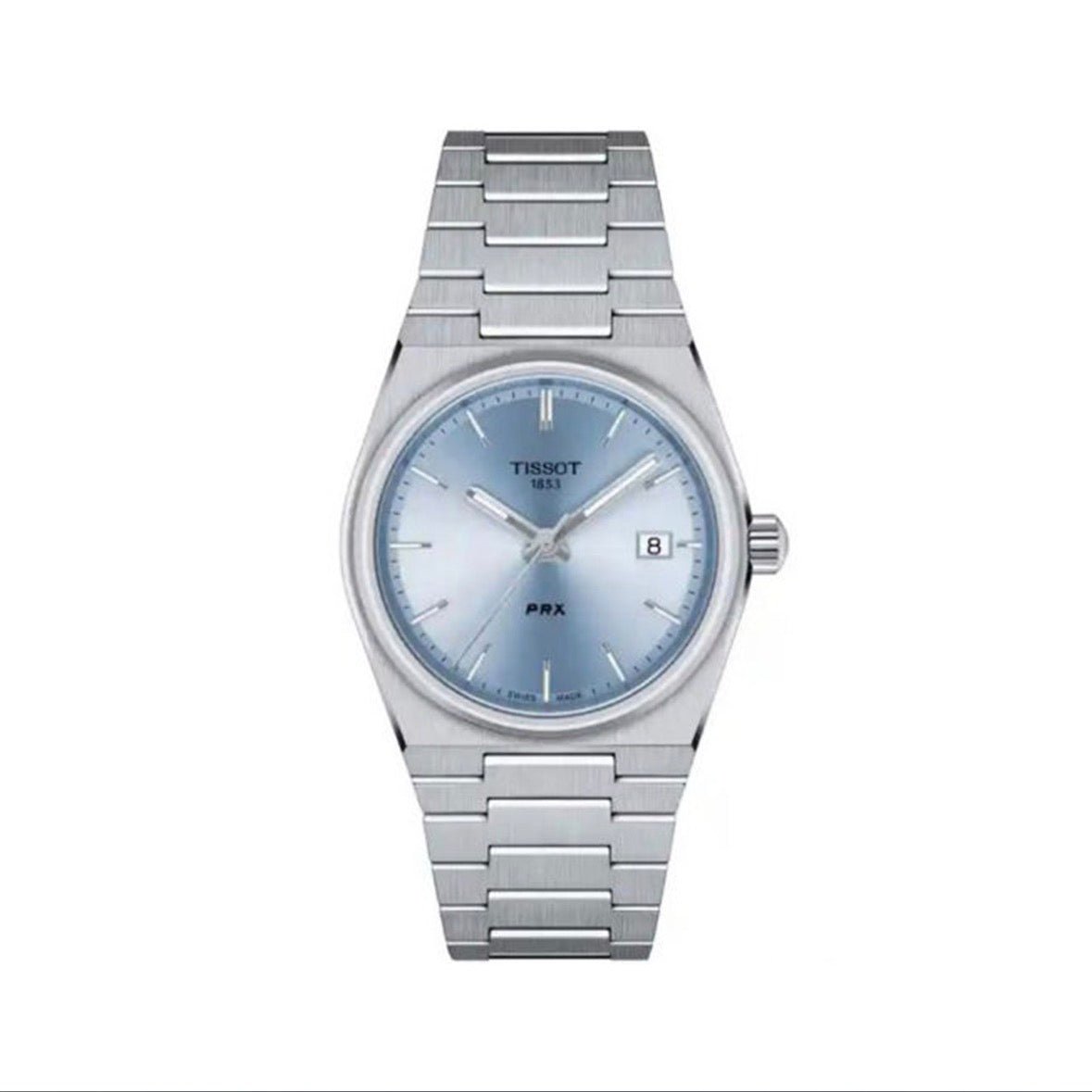 Tissot PRX 35mm Unisex Watch T137.210.11.351.00 Pale Blue Dial Steel Bracelet - TIMEWORTH UKTIMEWORTH UK
