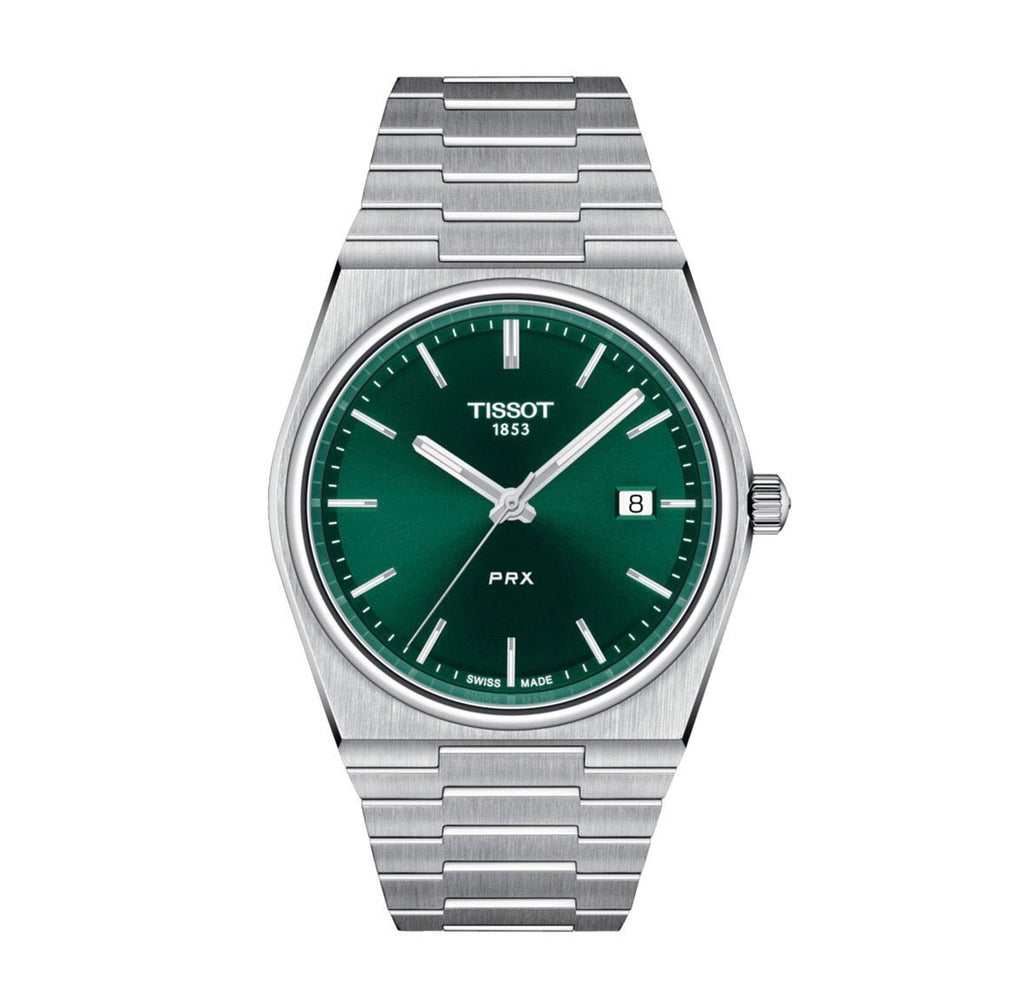 Tissot PRX 40mm Quartz Green Dial Mens Watch T137.410.11.091.00 - TIMEWORTH UKTISSOT